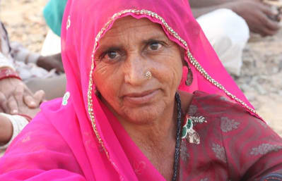 Piyathi Devi, a member of the Thumba Ka Goliya community, India